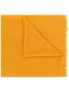 Destin Plain Frayed Scarf - Yellow & Orange