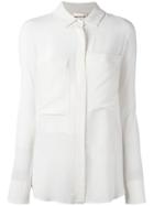 Semicouture Chest Pockets Shirt, Women's, Size: 40, Nude/neutrals, Silk