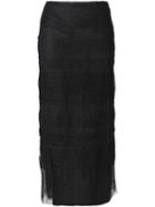 Valentino Lace Midi Skirt, Women's, Size: 42, Black, Polyamide/silk/spandex/elastane