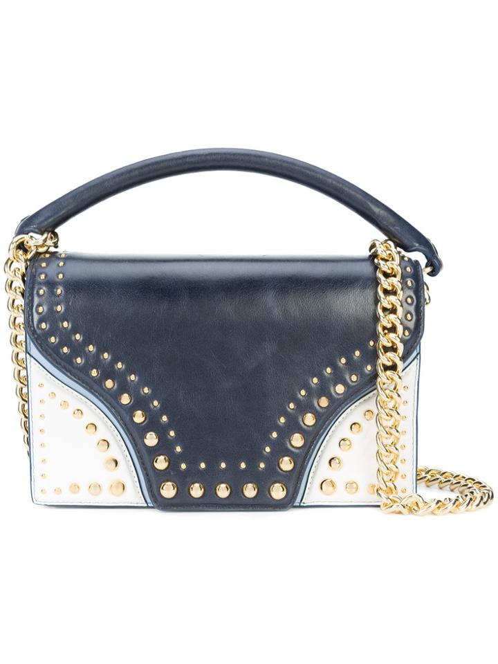 Dvf Diane Von Furstenberg Studded Shoulder Bag - Blue