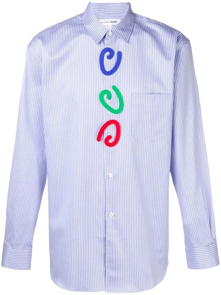 Comme Des Garçons Shirt Striped Print Shirt - Blue