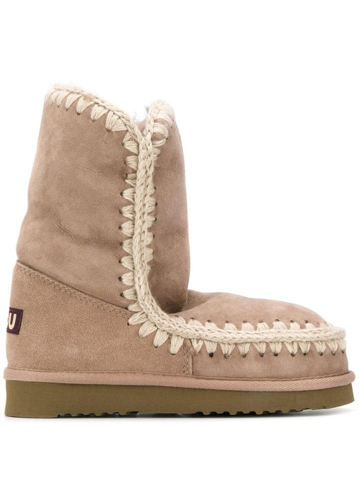 Mou Lined Interior Boots - Neutrals