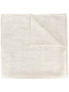 Brunello Cucinelli - Frayed Scarf - Women - Linen/flax/polyamide/polyester - One Size, Nude/neutrals, Linen/flax/polyamide/polyester