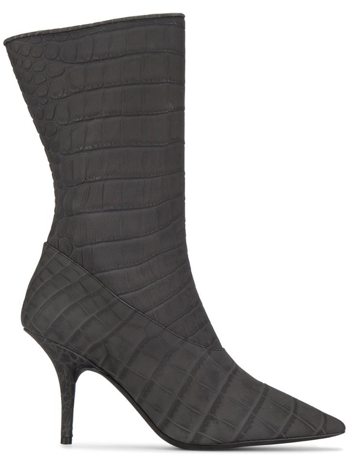 Yeezy Embossed Ankle Boots - Grey