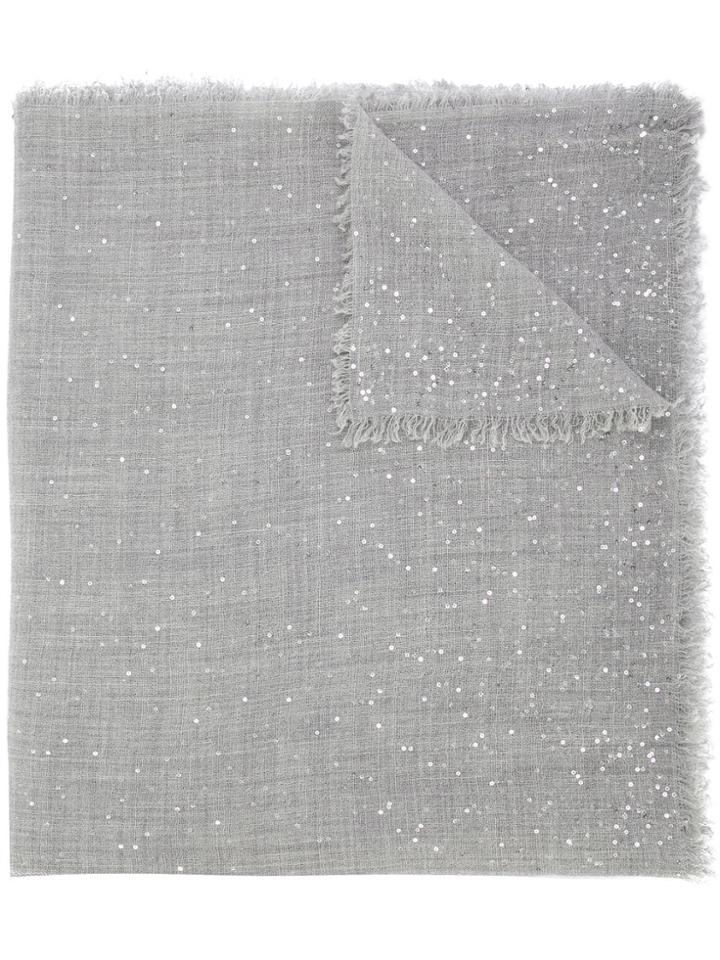 Faliero Sarti Sequin Embellished Scarf - Grey