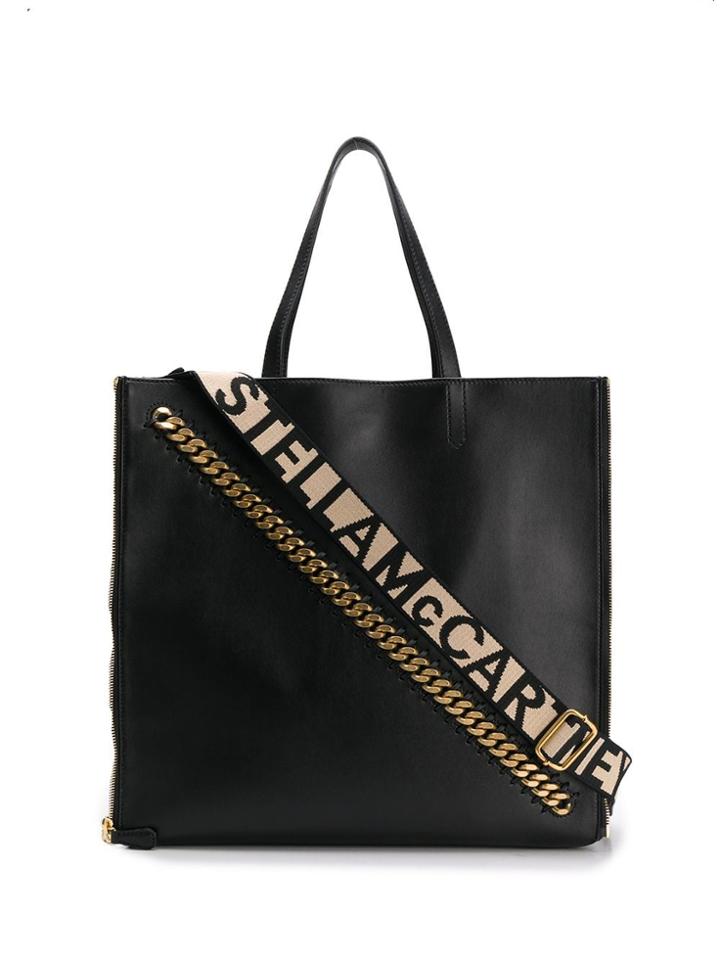 Stella Mccartney Chain Trim Tote Bag - Black