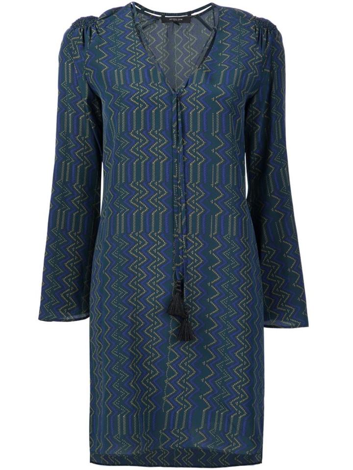 Derek Lam Zigzag Pattern V-neck Dress
