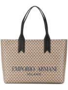 Emporio Armani Logo Print Tote - Brown