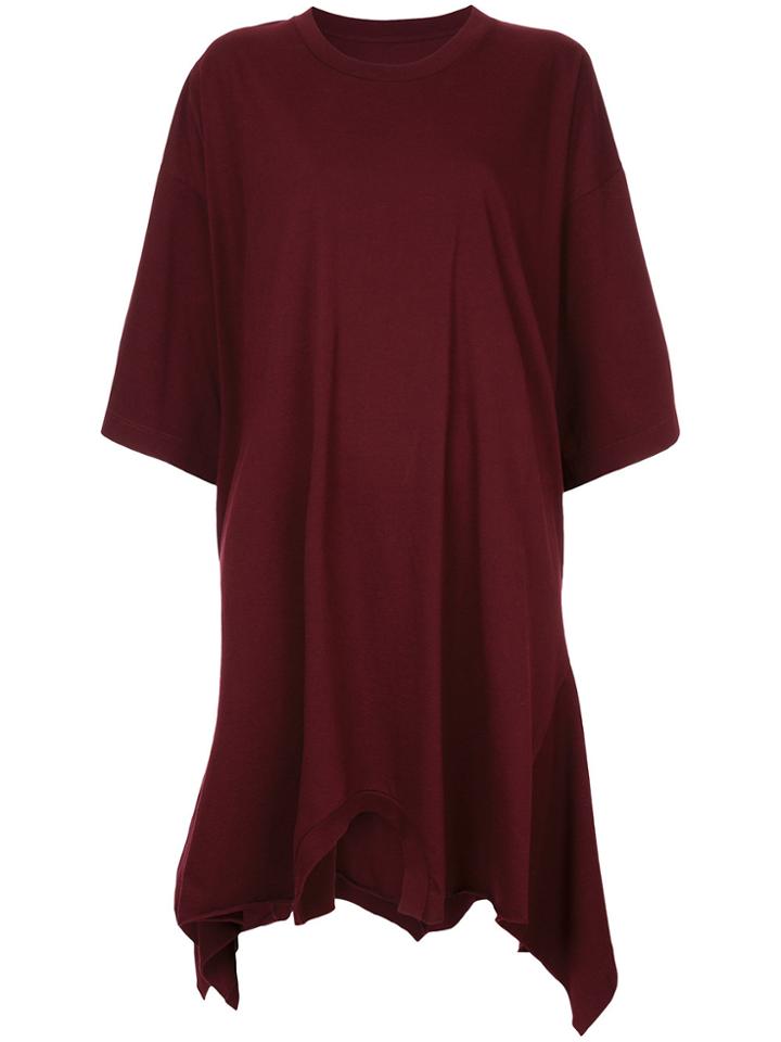 Mm6 Maison Margiela Draped T-shirt Dress - Red