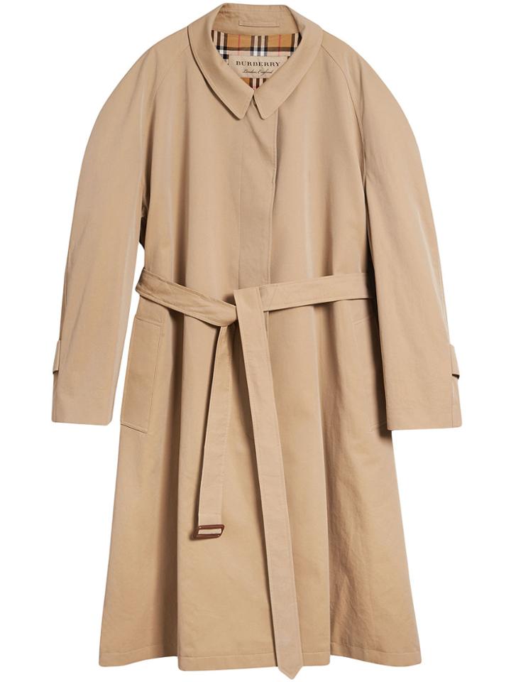 Burberry Painted Button Tropical Gabardine Car Coat - Nude & Neutrals