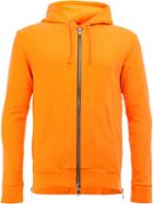 Balmain Side Zip Hoodie, Men's, Size: Xl, Yellow/orange, Cotton