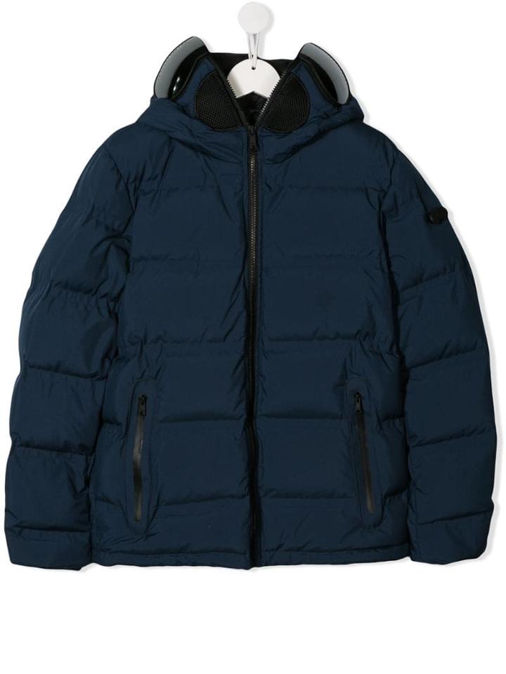 Ai Riders On The Storm Kids Teen Quilted Padded Jacket - Blue