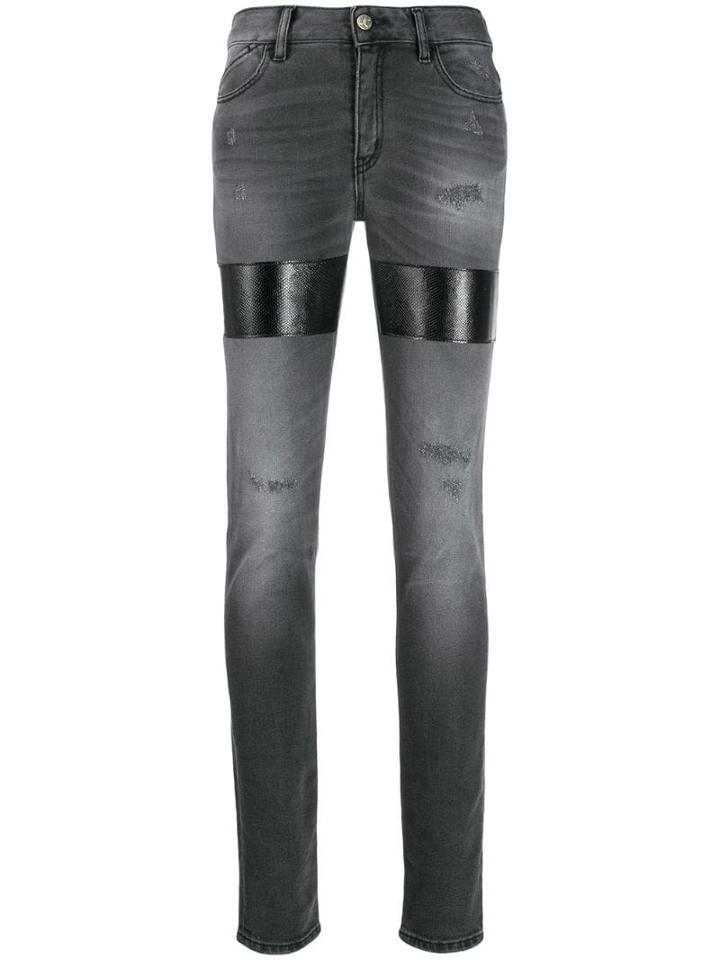 Just Cavalli Distressed Patchwork Jeans - Grey