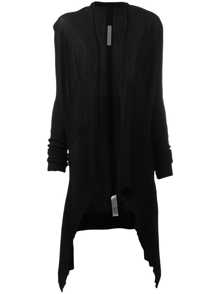 Rick Owens - Waterfall Cardigan - Women - Cotton/polyamide - S, Black, Cotton/polyamide