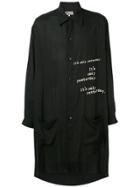 Yohji Yamamoto Printed Oversized Shirt - Black