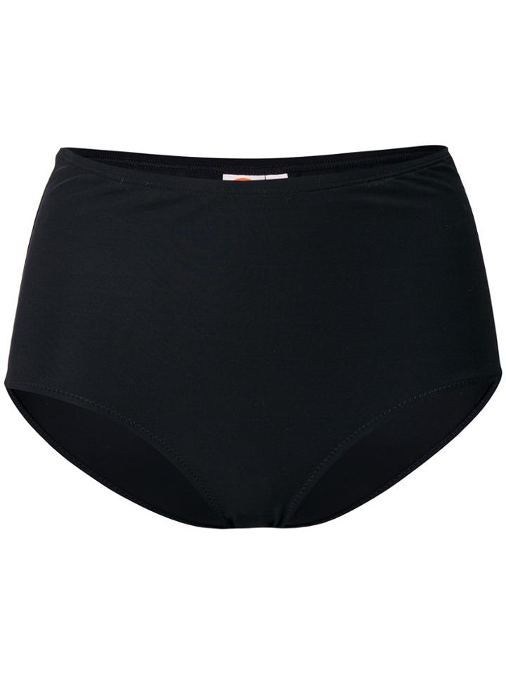 Tory Burch Solid High-waist Bikini Bottoms - Black