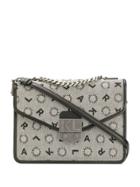 Karl Lagerfeld Jacquard Shoulder Bag - Black