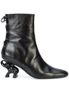 Dorateymur Elephant Heel Boots - Black