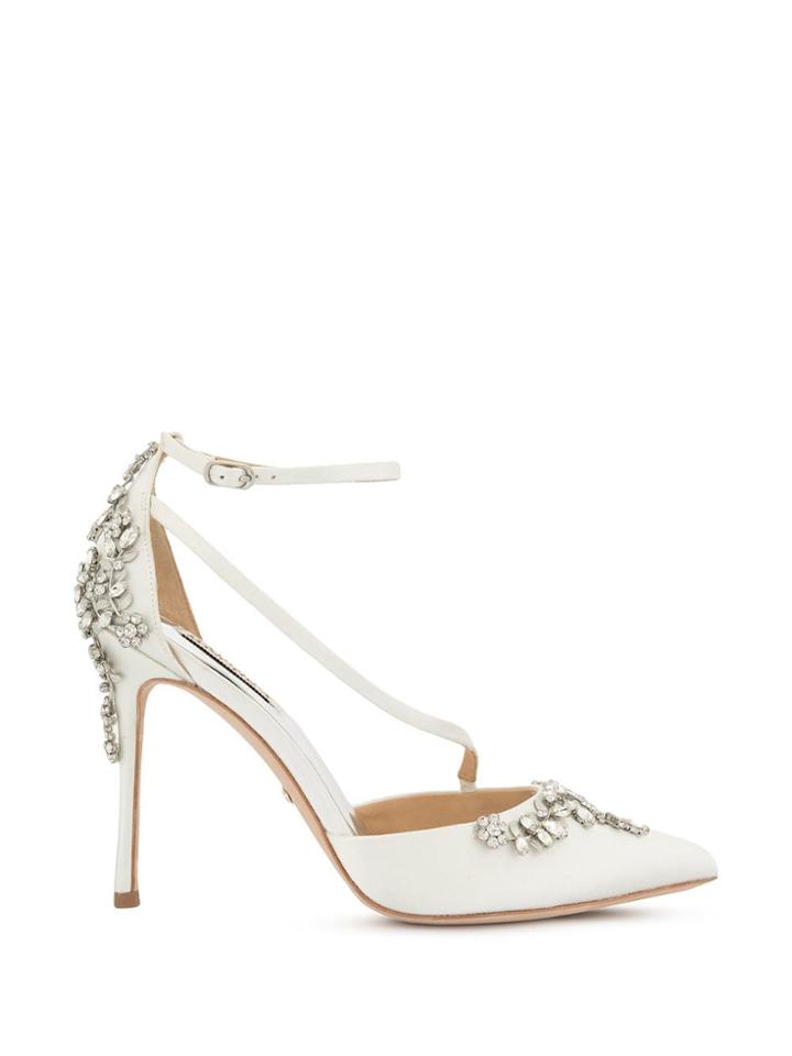 Badgley Mischka Faith Embellished Pumps - White