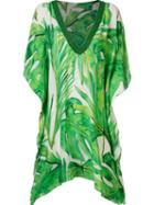 Brigitte Abstract Print Beach Dress, Women's, Size: G, Green, Silk