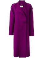 Ports 1961 Double Breasted Coat, Women's, Size: 38, Pink/purple, Virgin Wool