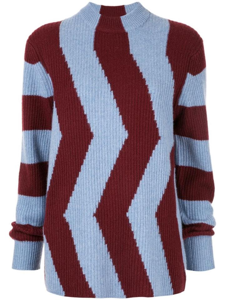 Ck Calvin Klein Colour-block Fitted Sweater - Blue