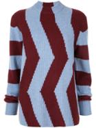 Ck Calvin Klein Colour-block Fitted Sweater - Blue