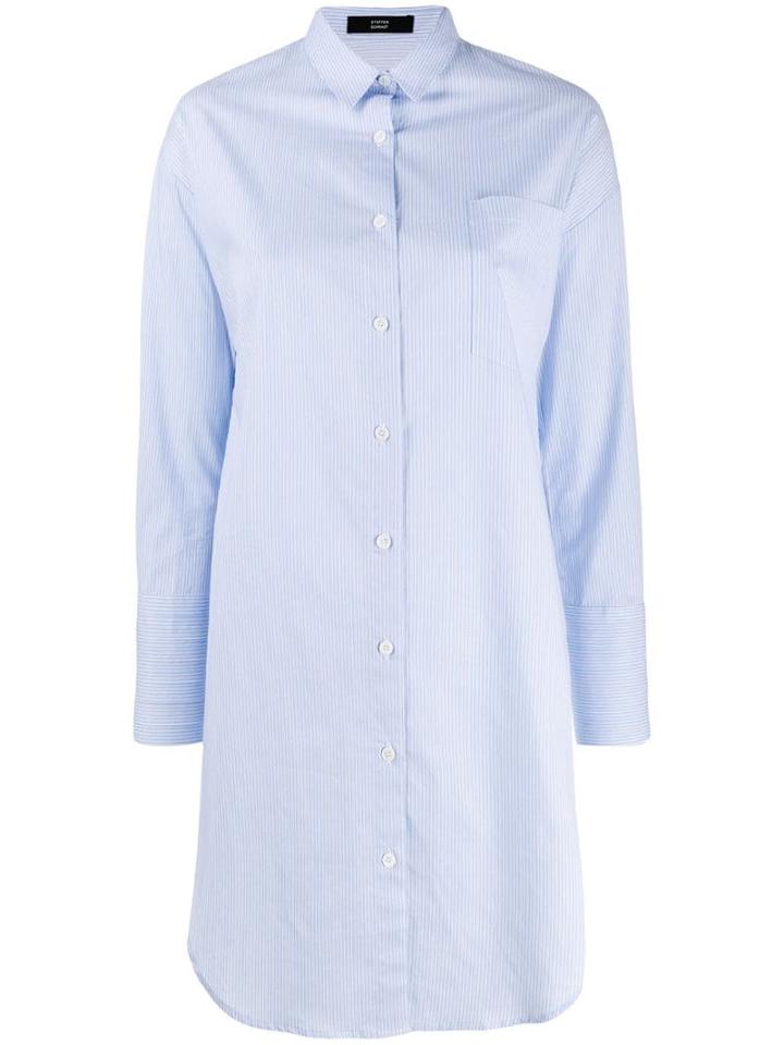 Steffen Schraut Striped Long Shirt - Blue