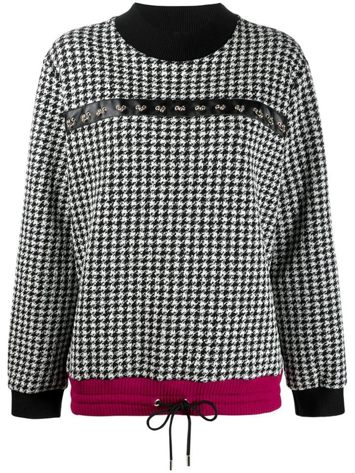 Just Cavalli Houndstooth Jumper - White