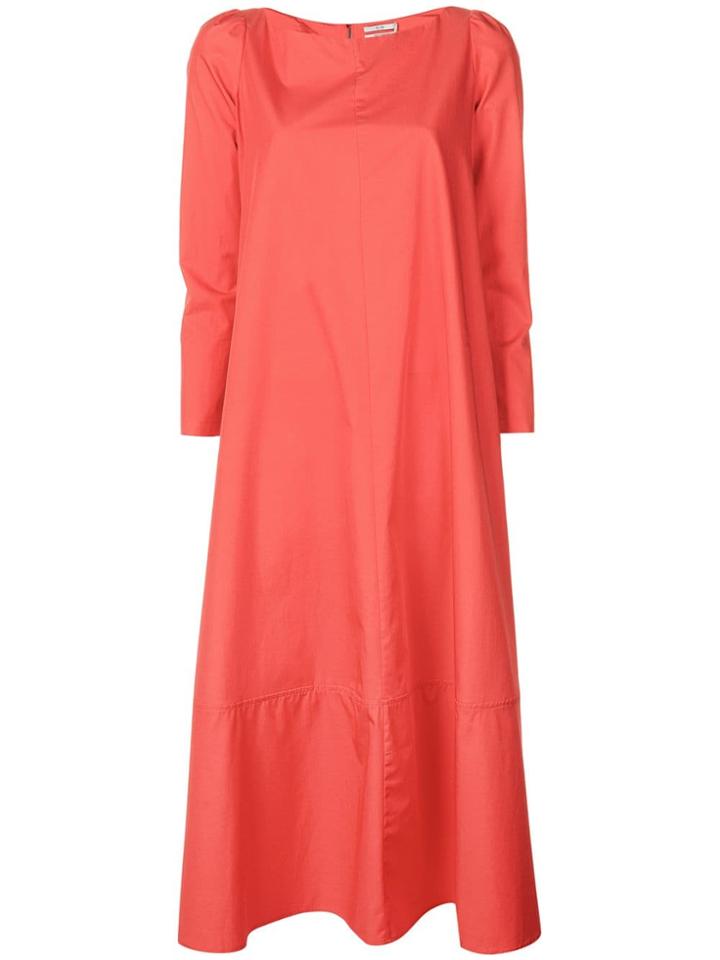 Co Tton-poplin Midi Dress - Red