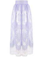 Alcoolique - 'mafalda' Skirt - Women - Cotton - M, Pink/purple, Cotton