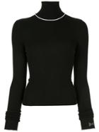 Barrie Roll Neck Sweater - Black