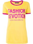 Dolce & Gabbana Fashion Devotion Print T-shirt - Yellow & Orange