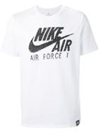 Nike Logo Print T-shirt, Men's, Size: Medium, White, Cotton