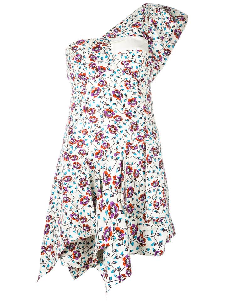 Isabel Marant - Floral Shift Dress - Women - Silk/cotton - 36, Nude/neutrals, Silk/cotton