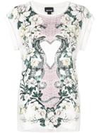 Just Cavalli Floral Snake Print T-shirt - White