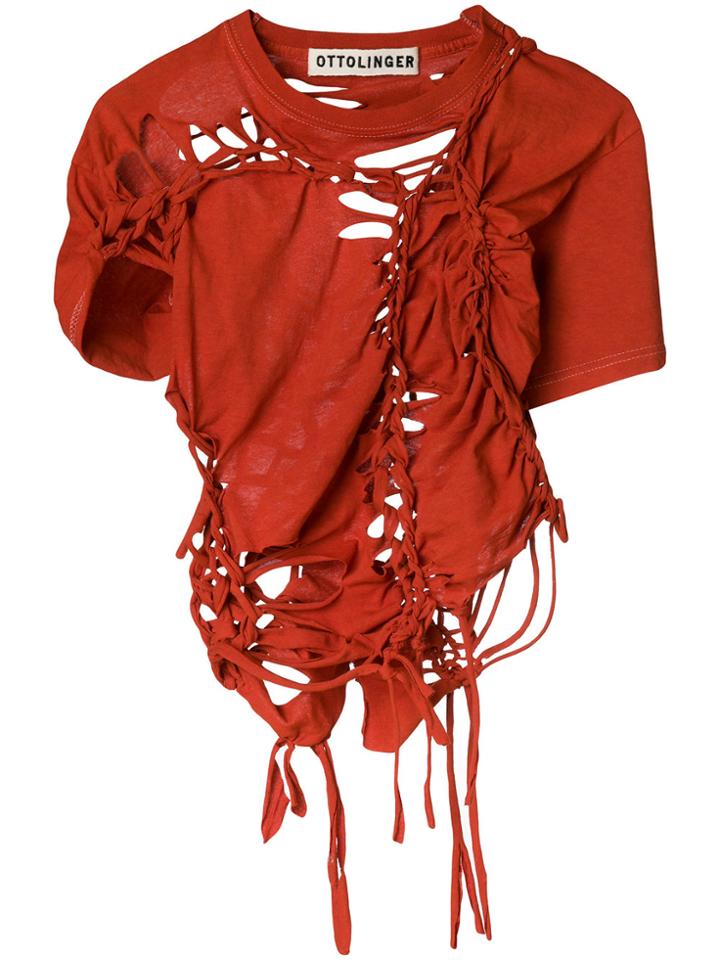 Ottolinger Ripped T-shirt - Red