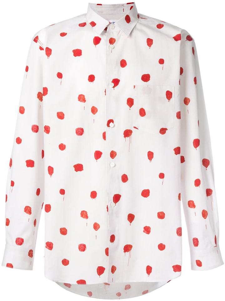 Comme Des Garçons Shirt Paint Splash Shirt - White