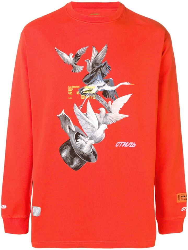 Heron Preston Printed Sweatshirt - Orange