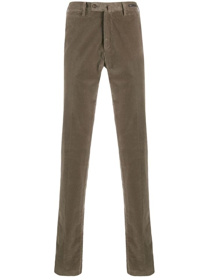 Pt01 Straight-leg Corduroy Trousers - Brown