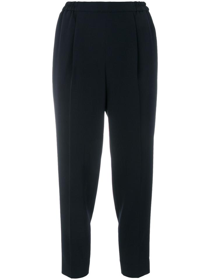 Knott Cropped Trousers - Blue