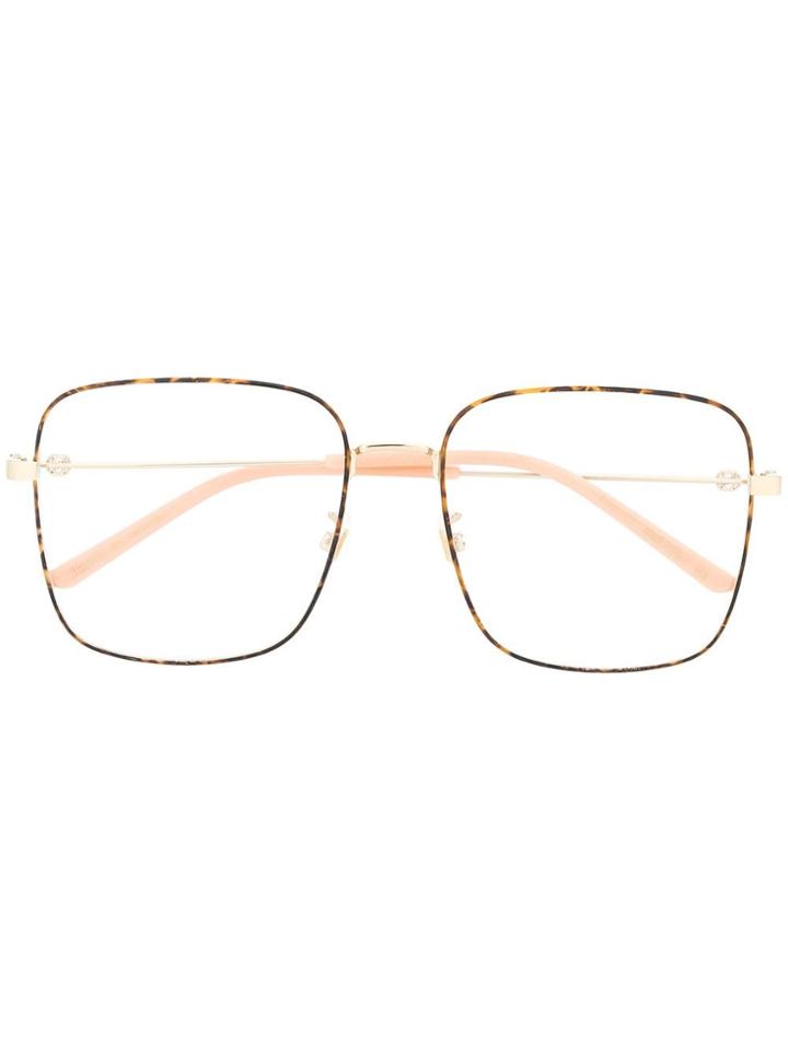 Gucci Eyewear Square Frame Glasses - Pink