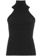 Jacquemus Turtleneck Knit Sleeveless Top - Grey