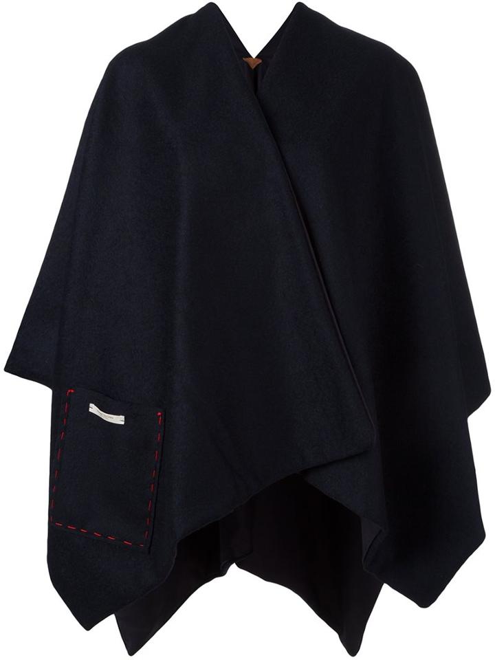 Ermanno Gallamini Draped Back Poncho