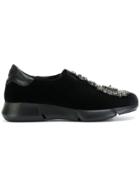 Strategia Embellished Slip-on Sneakers - Black
