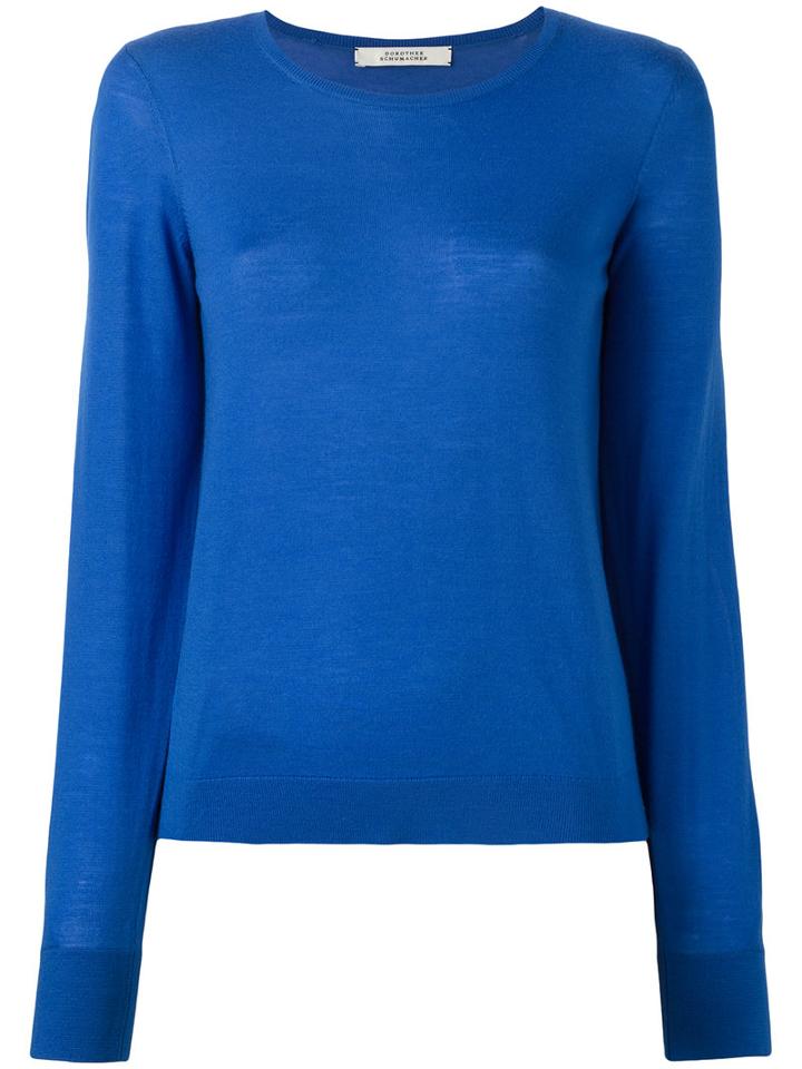Dorothee Schumacher Plain Jumper, Women's, Size: 3, Blue, Virgin Wool