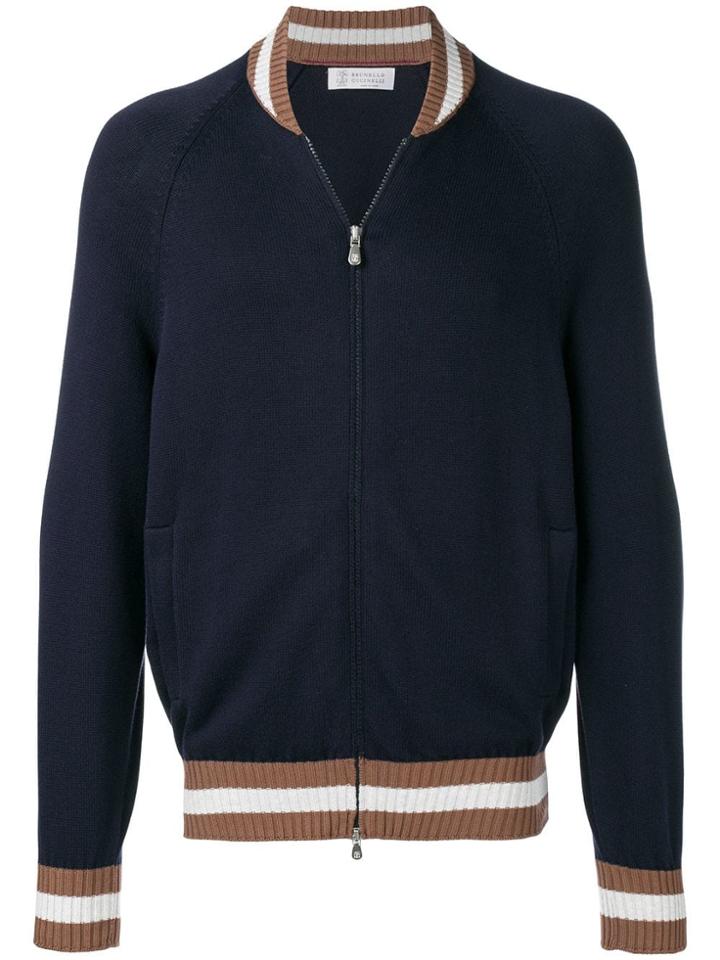 Brunello Cucinelli Zip-up Cardigan - Blue