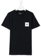 Emporio Armani Kids Teen Logo Patch T-shirt - Blue