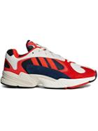 Adidas Red, White And Black Yung 1 Suede Leather And Cotton Sneakers
