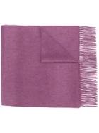 N.peal Large Woven Scarf - Pink & Purple